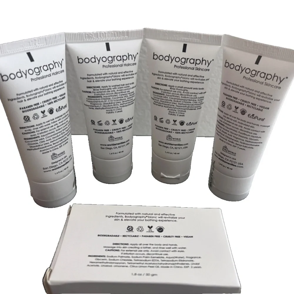 COPY - Bodyography Travel Size VEGAN Shampoo/Conditioner/Body Lotion/Wash/Soap